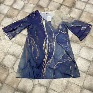 3/$15 Ruffled Tunic Top L